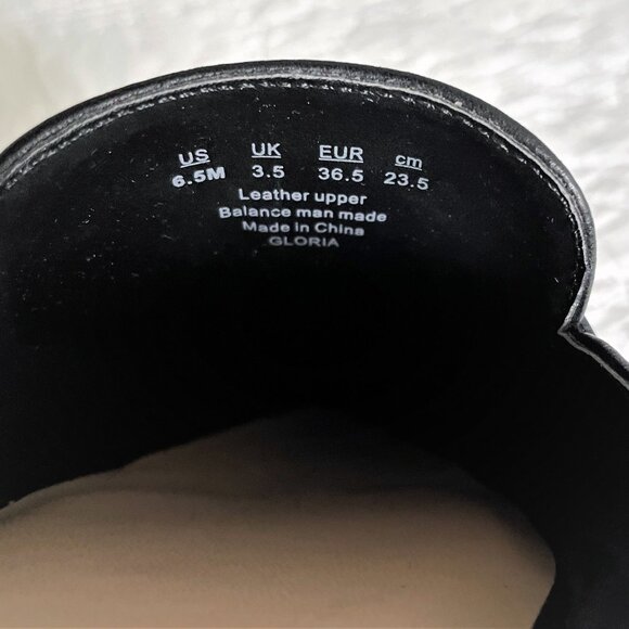 Bleecker & Bond ‘Gloria’ Pointed Toe Leather Flat Black S:6.5 RUNS LARGE - Picture 3 of 6